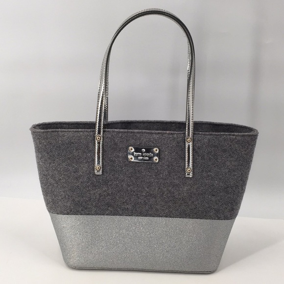 kate spade Handbags - Kate Spade Frosted Felt Harmony Tote Bag Grey